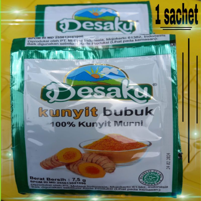 

kunyit bubuk desaku 1 sachetan 7,5 gram