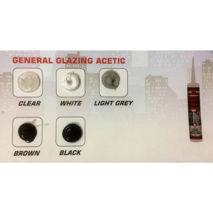 

lem kaca sealant tube general glazing lem silikon gg kemasan botol