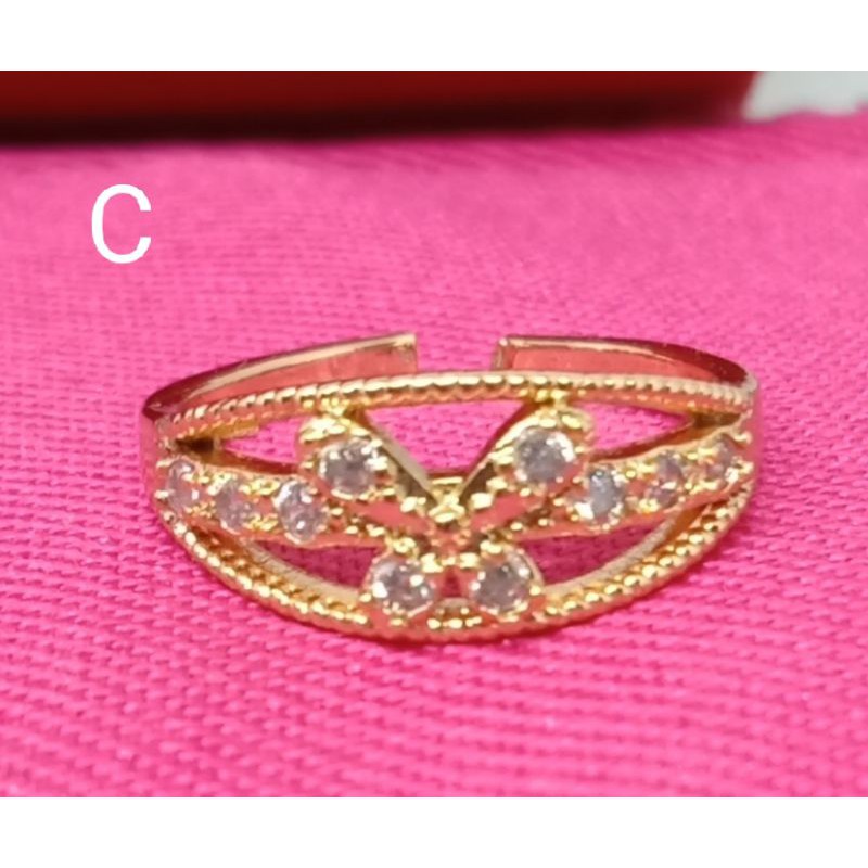 C33. Cincin xuping anak anak lapis emas dgn mata zircon