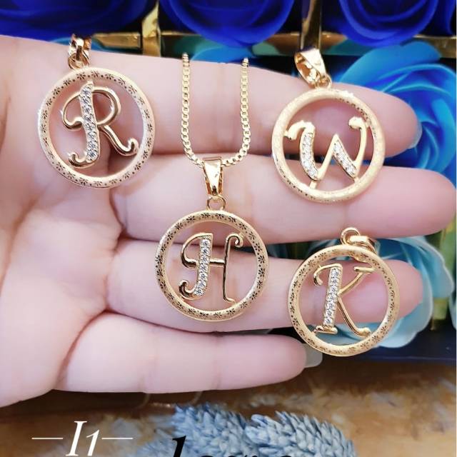 Xuping kalung abjad lapis emas 18k 2716g