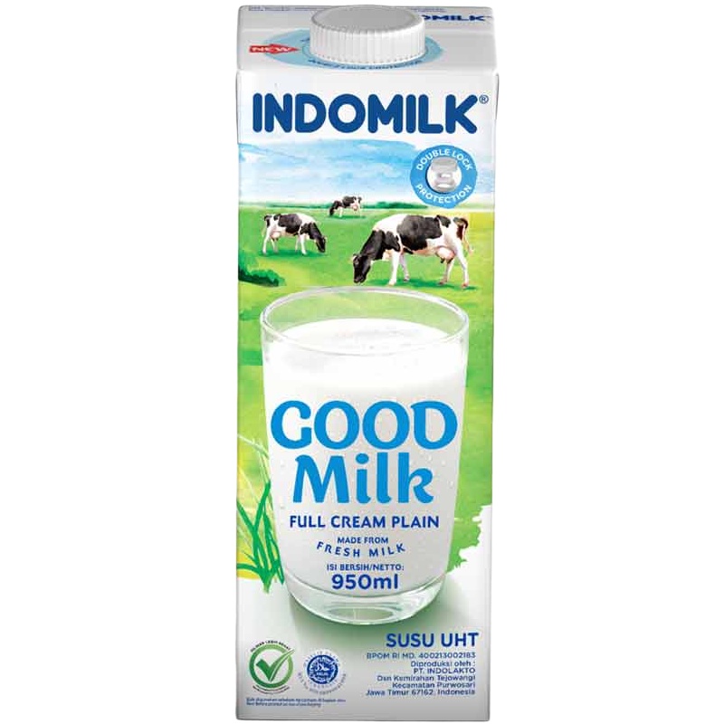 

Indomilk Susu UHT Full Cream 950ml Fresh Plain Good Milk