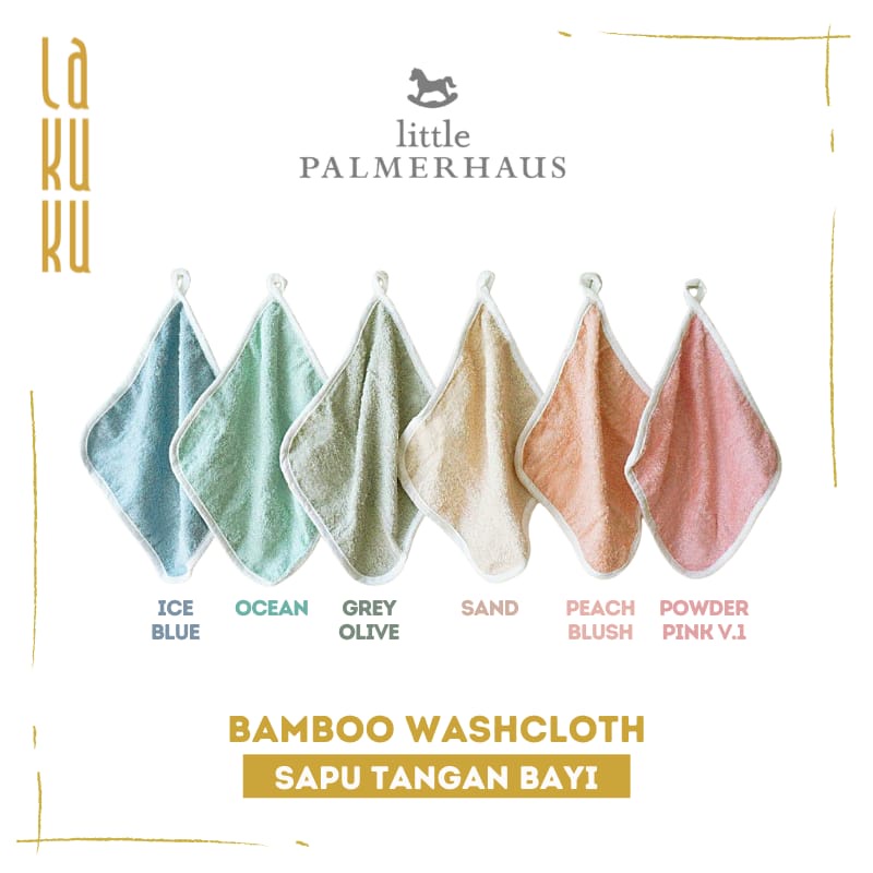 Washcloth BAMBOO little palmerhaus - sapu tangan bayi handuk kecil serbaguna bahan bamboo