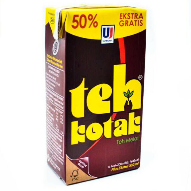 

Teh Kotak dari Ultra Jaya 200ml plus ekstra 100ml