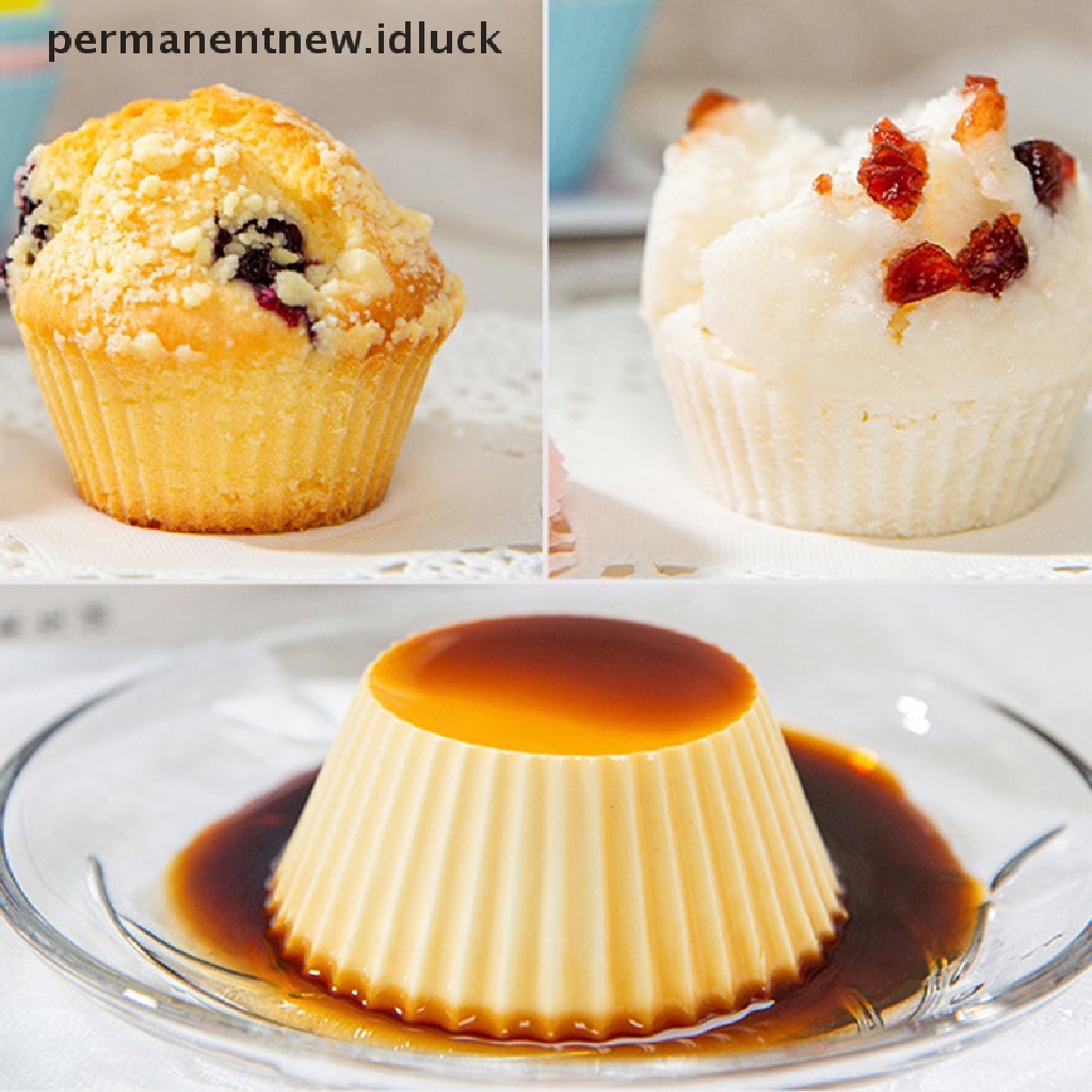 12 Pcs Cup Cetakan Kue Muffin Pudding Bahan Silikon