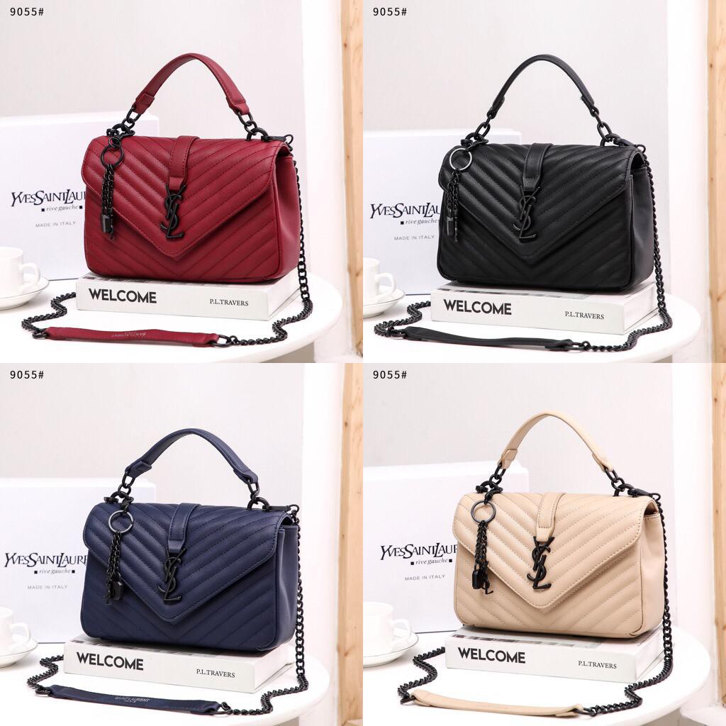 TAS WANITA-TAS IMPORT- YSL Shoulder Bag Black Hardware #9055