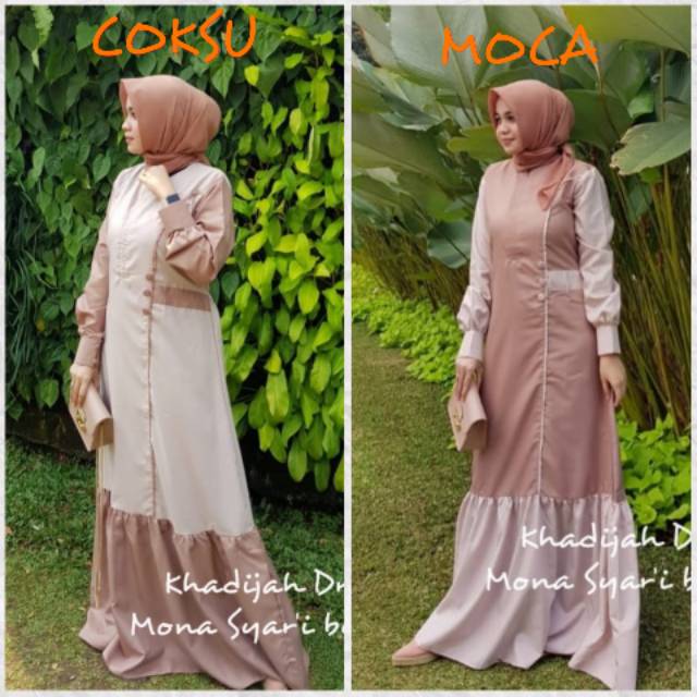 Khadijah Dress Termurah ORI Mona Syar'i/ME Collection/dress wanita muslim/gamis wanita murah