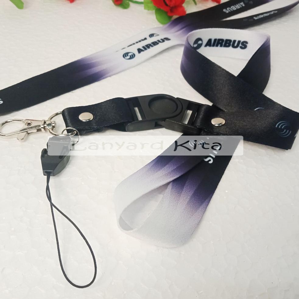 

K-ENE » AIR BUS Lanyard Id Card Printing GANTUNGAN NAME TAG BAHAN TISSUE 2 CM ||banyak diminati