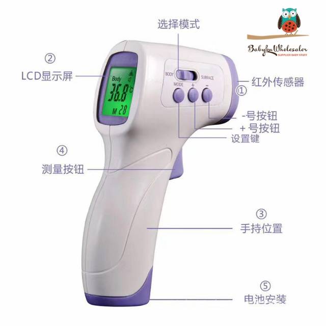 Thermometer baby infrared / termometer digital bayi dahi leher / alat ukur suhu tubuh bayi digital