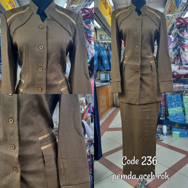 Baju Seragam Blazer Pemda Khaki Keki Coklat PNS ASN + ROK / CELANA