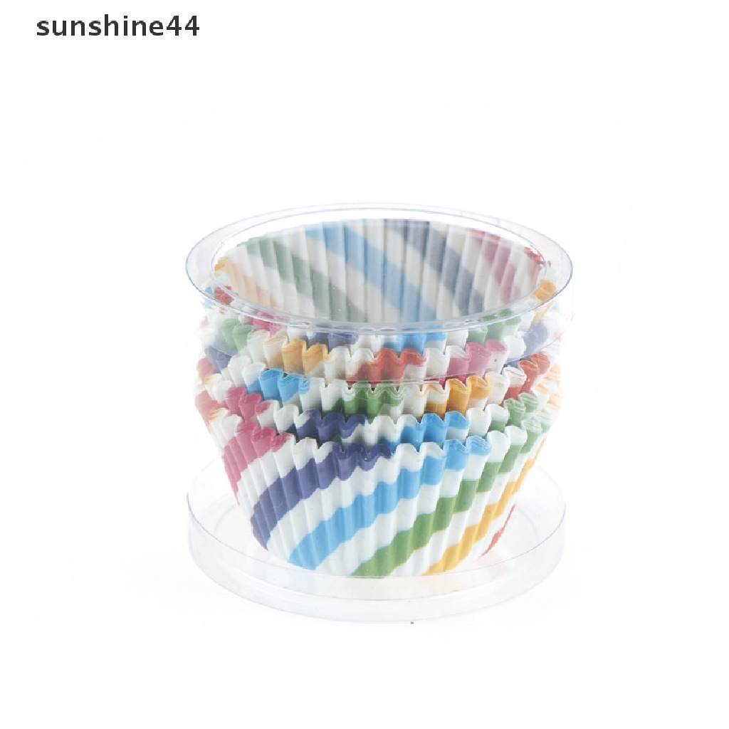 Sunshine 100pcs Kertas cupcake Warna-Warni