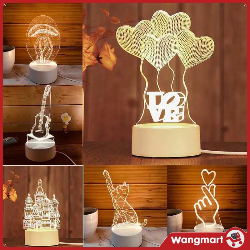 LAMPU HIAS LED 3D / LAMPU TIDUR HIAS DIMENSI