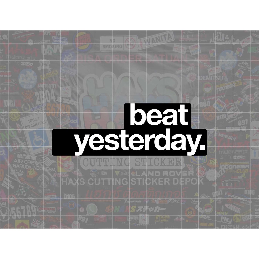 Cutting Sticker Beat Yesterday Garmin Ukuran 9 Cm Untuk Motor &amp; Mobil