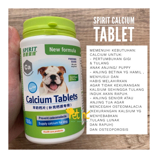 Spirit calcium tablet