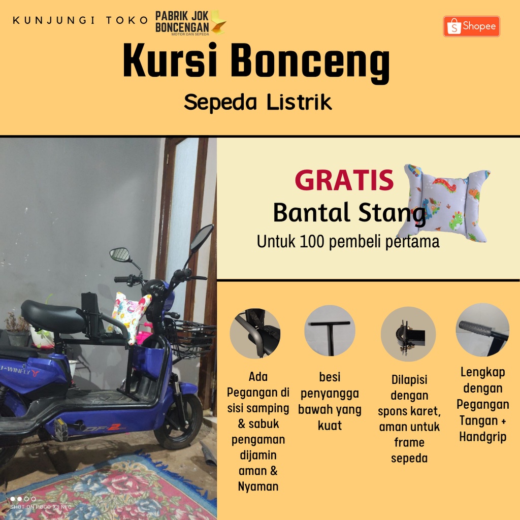Boncengan Anak Sepeda Listrik Boncengan Sepeda Listrik Boncengan Sepeda Listrik Anak Depan