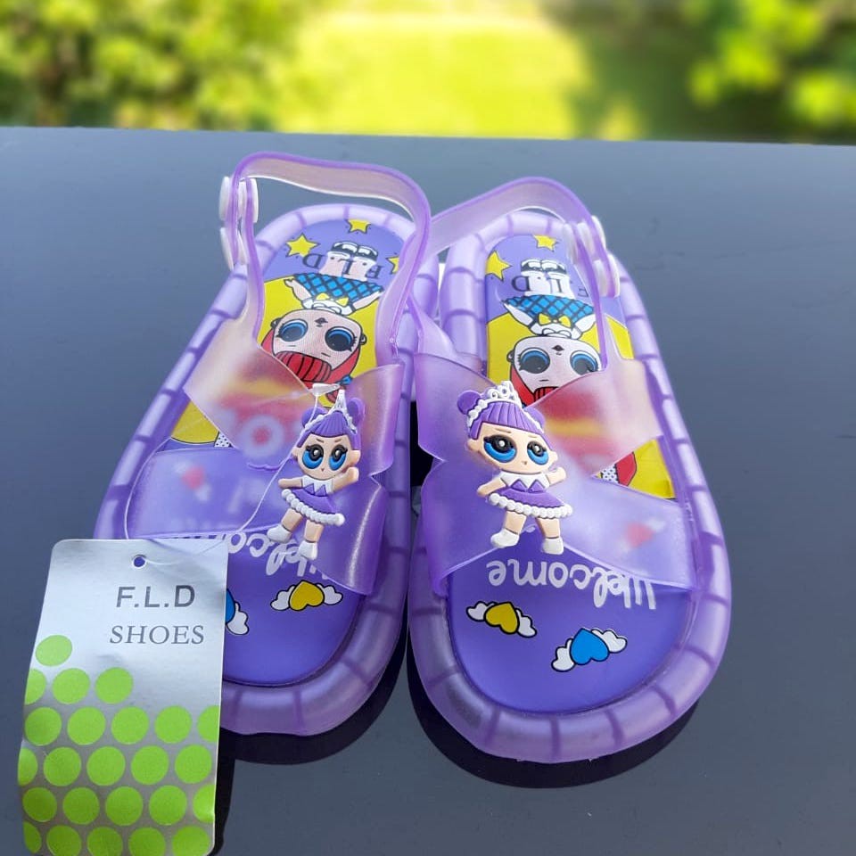 YJD2055 Sandal Jelly Anak Perempuan, Sandal Anak Import Umur 1 2 3 4 5 tahun - Sandal LED