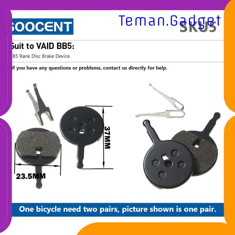 TG-IB0532 SOOCENT Brake Pads Rem Sepeda Mountain Bike for Shimano BB5 - SZ911