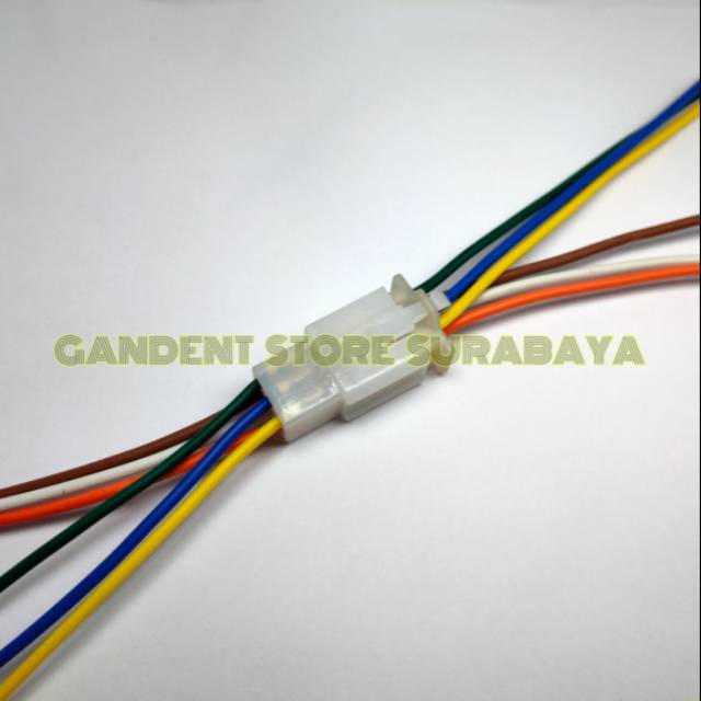 Connector soket skun terminal kabel male female 6 pin dengan kabel