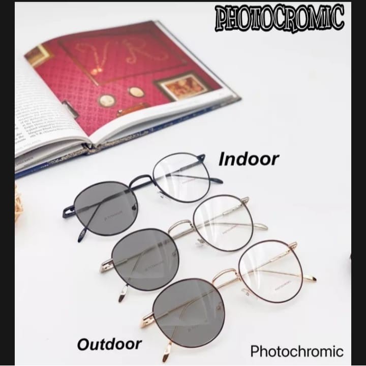 (COD) KACAMATA PHOTOCROMIC ANTIRADIASI BLUERAY FRAME TITANIUM TERMURAH