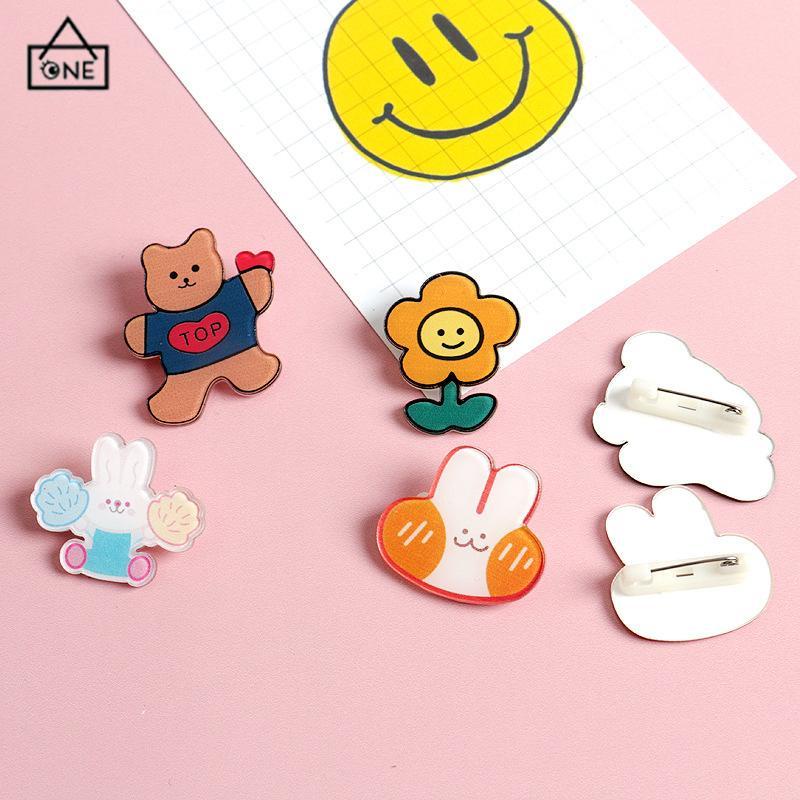 COD❤️Bros Pin lucu  Acrylic Gaya Korea Pin Tas Lucu Cute Pin Import-A.one