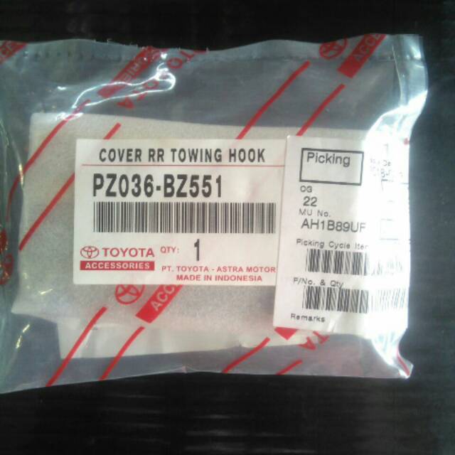 Tutup towing Rush belakang