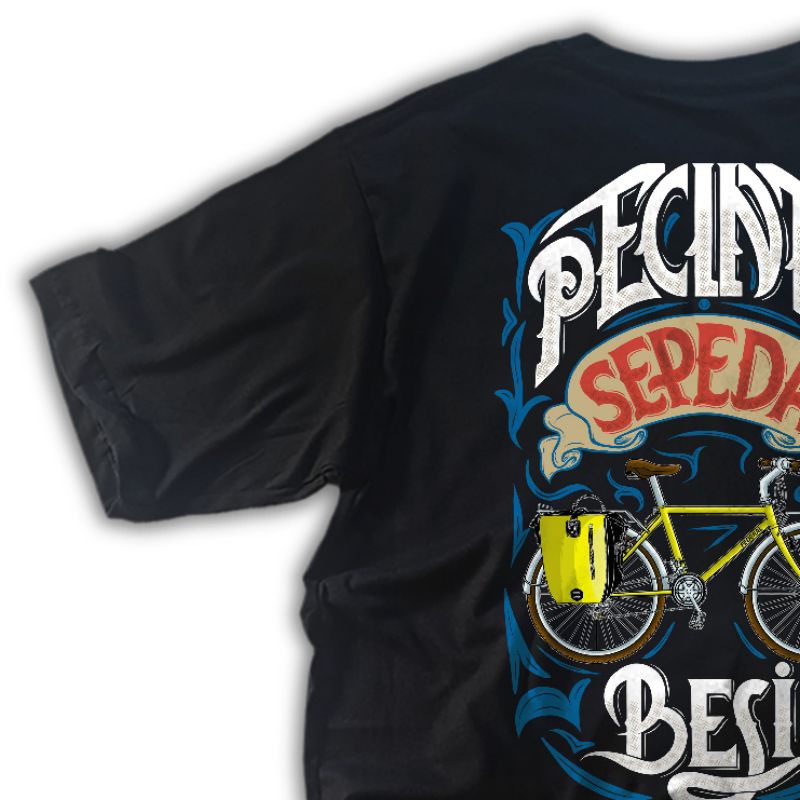 Kaos Gowes T-shirt Sepeda Baju Sepeda Pecinta Sepeda Besi Katun Combad 30s - Bukan Jersey Gowes