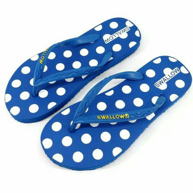 Sendal Jepit Swallow Wanita Motif Polkadot SIZE 9.- 10.5 ORIGINAL