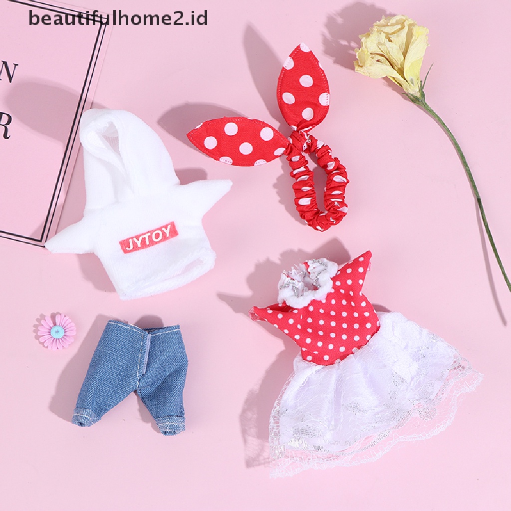 (beautifulhome2.id) Mainan Dress Mini Tanpa Lengan Untuk Aksesoris Rumah Boneka 1: 8 DIY