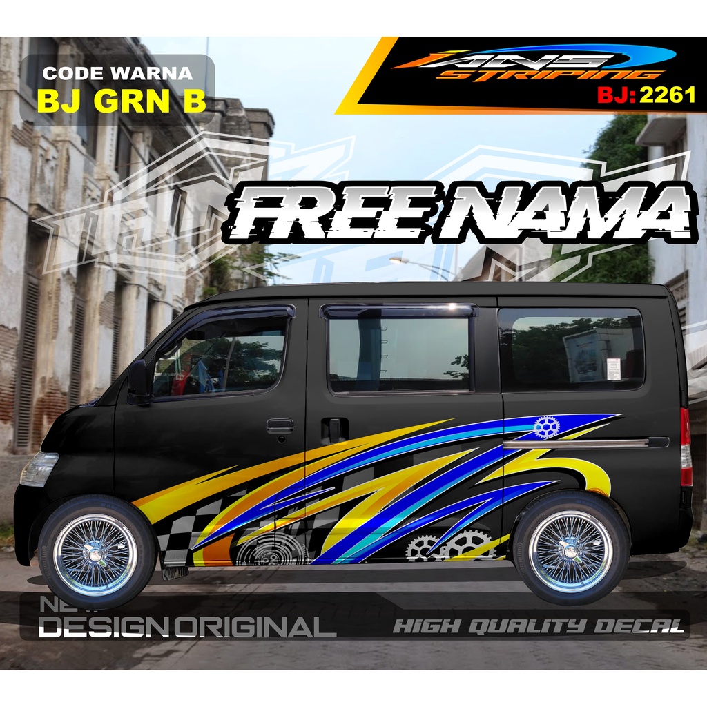 DECAL STIKER MOBIL GRANMAX / VARIASI STIKER MOBIL LUXIO / STICKER DECAL BODY SAMPING MOBIL / STIKER MOBIL