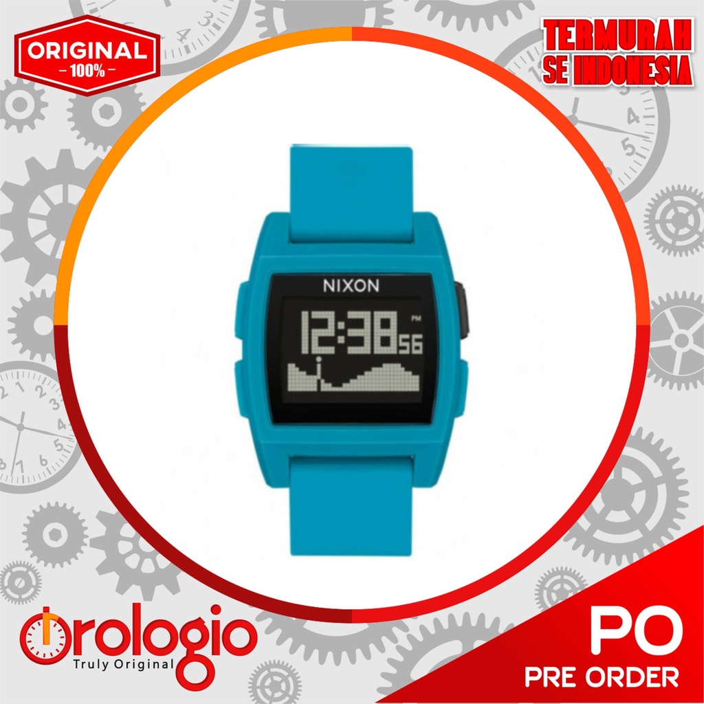 Nixon Base Tide Blue Resin Unisex Watch A1104-2556 - Ori & Termurah