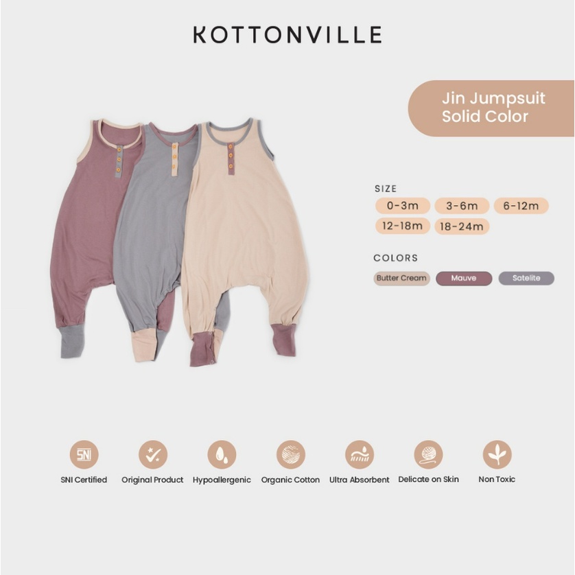 Kottonville - Essentials Jin Jumpsuit 0M - 2Y Printed and Solid Color Motif Jumpsuit Kutung Unisex CBKS