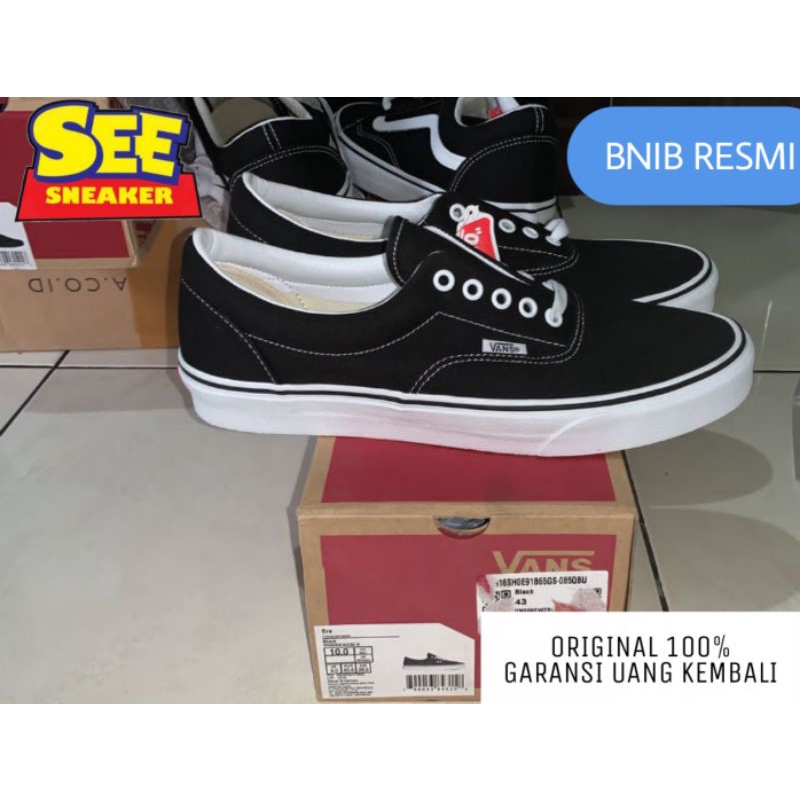 Vans Era Black White Resmi Navya Original
