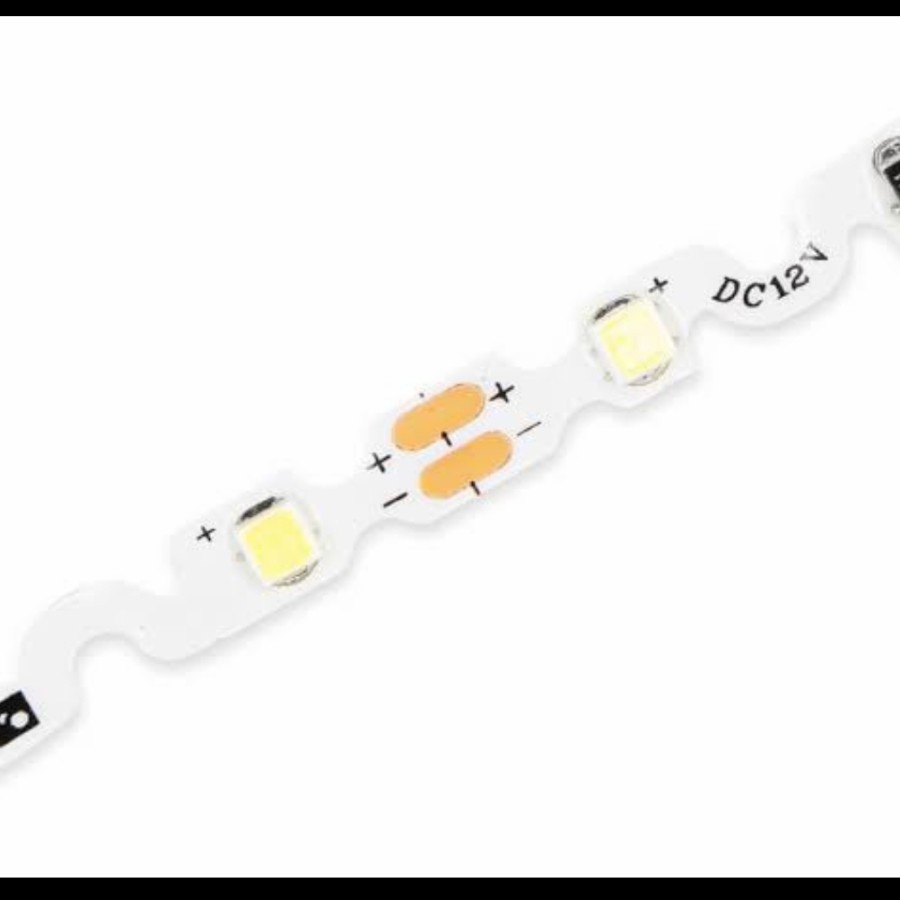 LED Flexible Strip 2835 tekuk model S 12v Putih ip65 - 300LED per roll