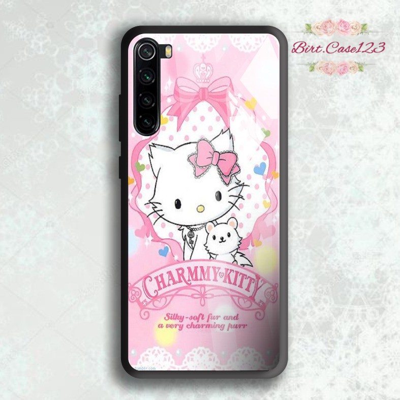 back case glass CHARMY KITTY Iphone 5 6 6s 6+ 6s+ 7 7s 7+ 8 8+ Se 2020 X Xs Xr 11 12 Pro Max BC5214