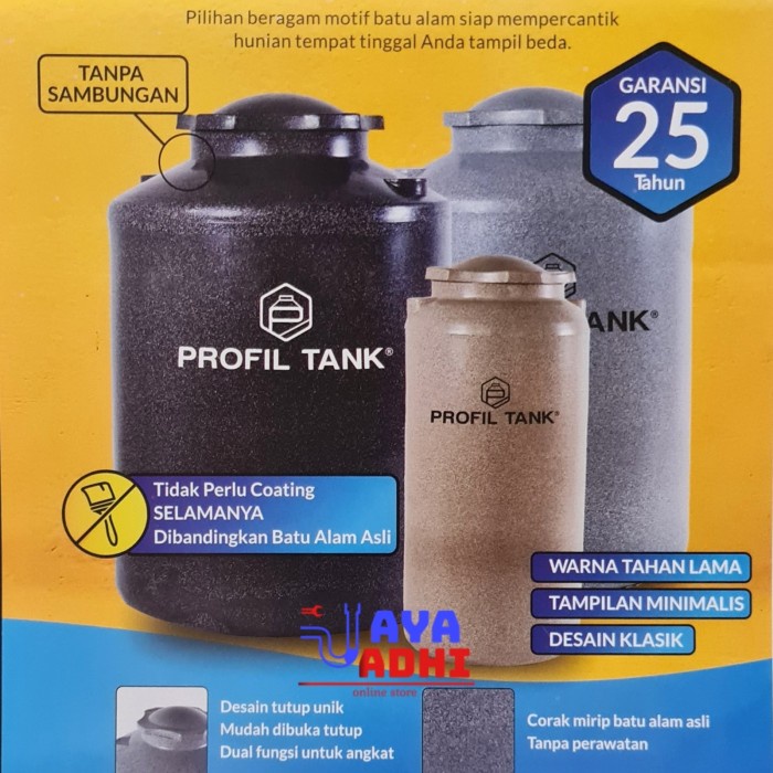 Tangki / Tandon Air Profil Tank Plastik Stone Series TDA 250