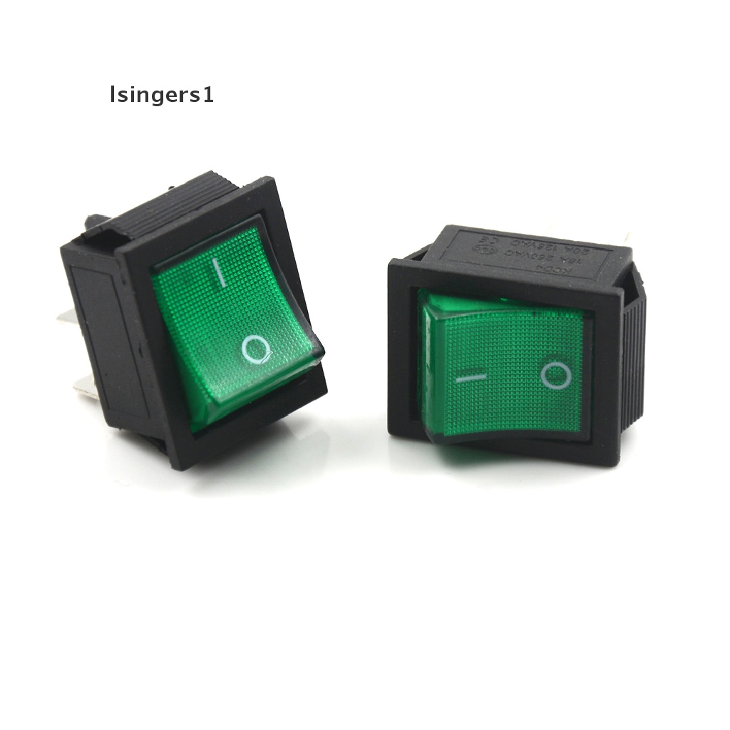 (lsingers1) 5pcs Saklar Rocker DPST 4 Pin ON / OFF 2 Posisi 16A / 250V KCD4-201