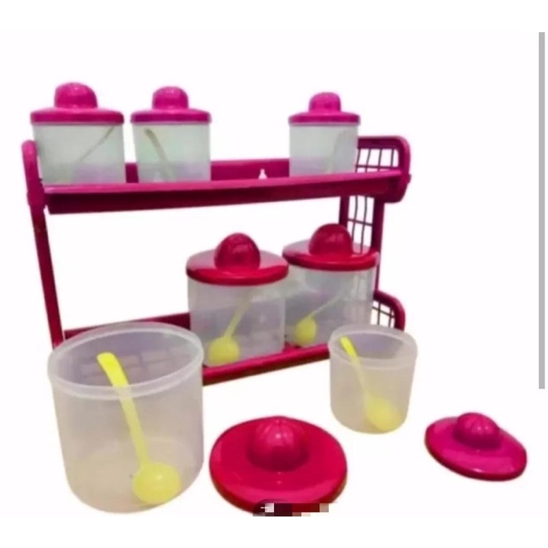 Kitchen set Tempat Bumbu 7 in 1 pastela - Random Warna