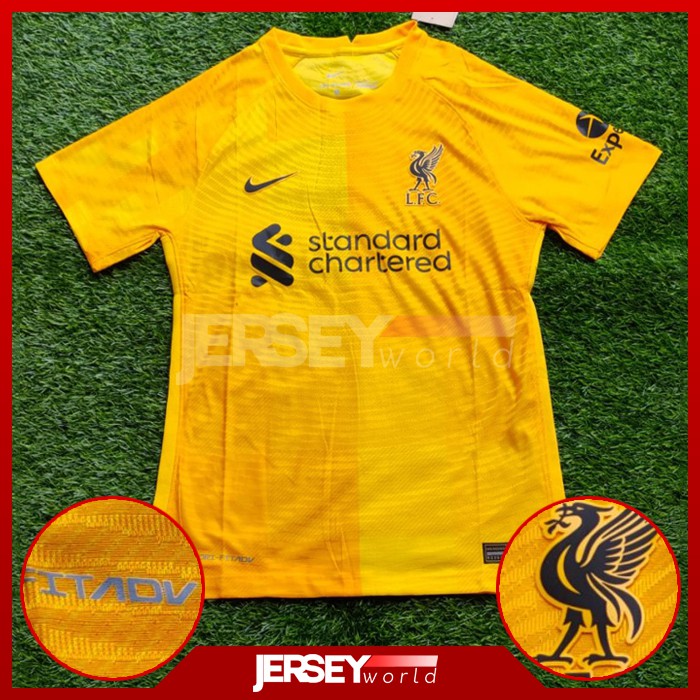 Jersey Liverpool GK Kiper Kuning Player Issue Vaporknit 2021-2022 PREMIUM GRADE ORI - Ada Big Size X