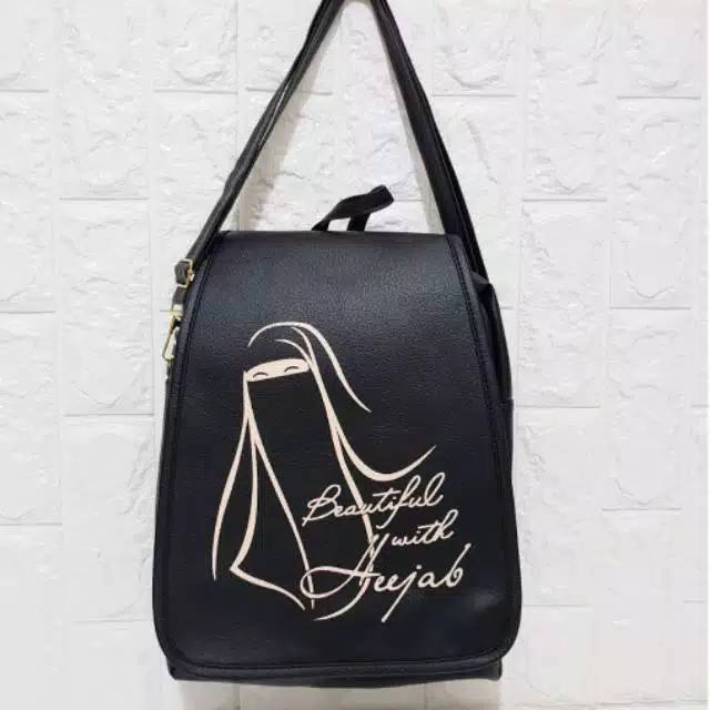 ❤SALE❤TAS RANSEL NIQAB BEAUTIFUL WITH HIJAB MULTIFUNGSI TAS DAKWAH TAS MUSLIMAH KAJIAN CADAR ISLAMi