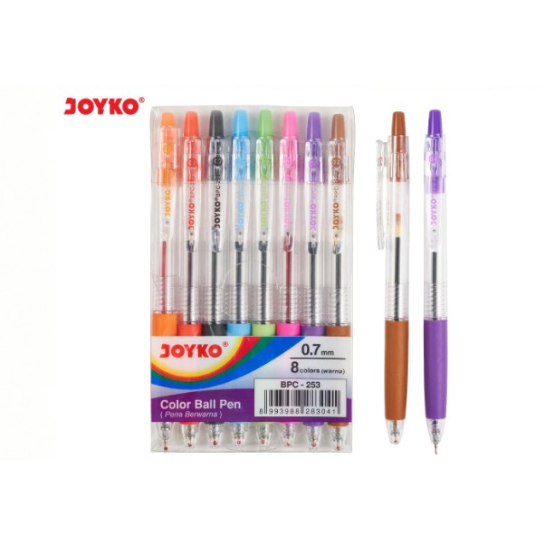 

JOYKO PULPEN BALL PEN PENA KLIK WARNA WARNI LUCU PASTEL BPC-253 UNIK MURAH CETEK BOLPEN 0.7 MM