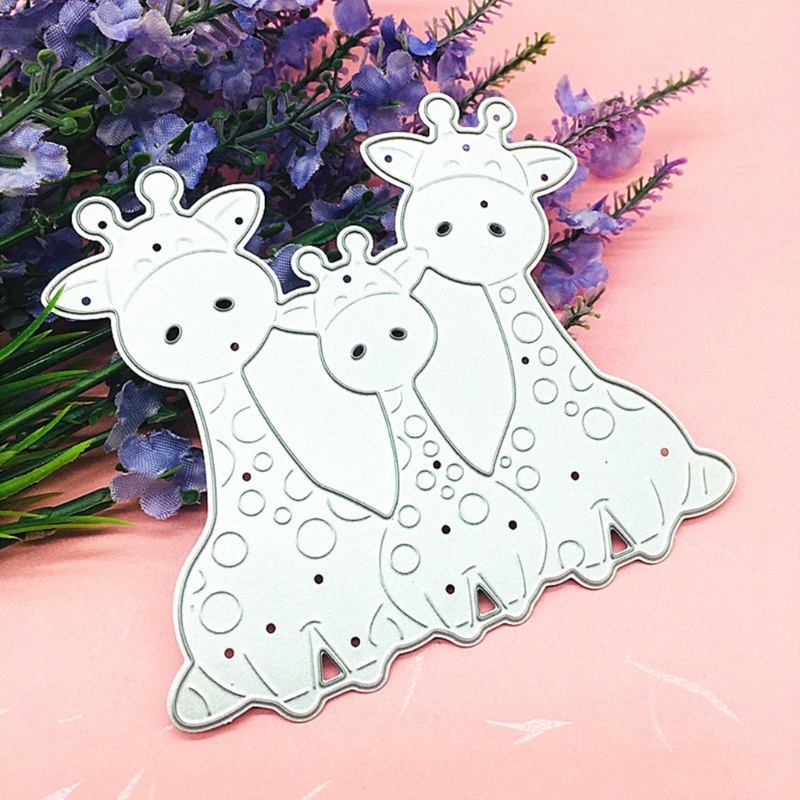 Zzz Cetakan Stensil Cutting Dies Motif Jerapah Bahan Metal Untuk Scrapbook / Craft Handmade Diy