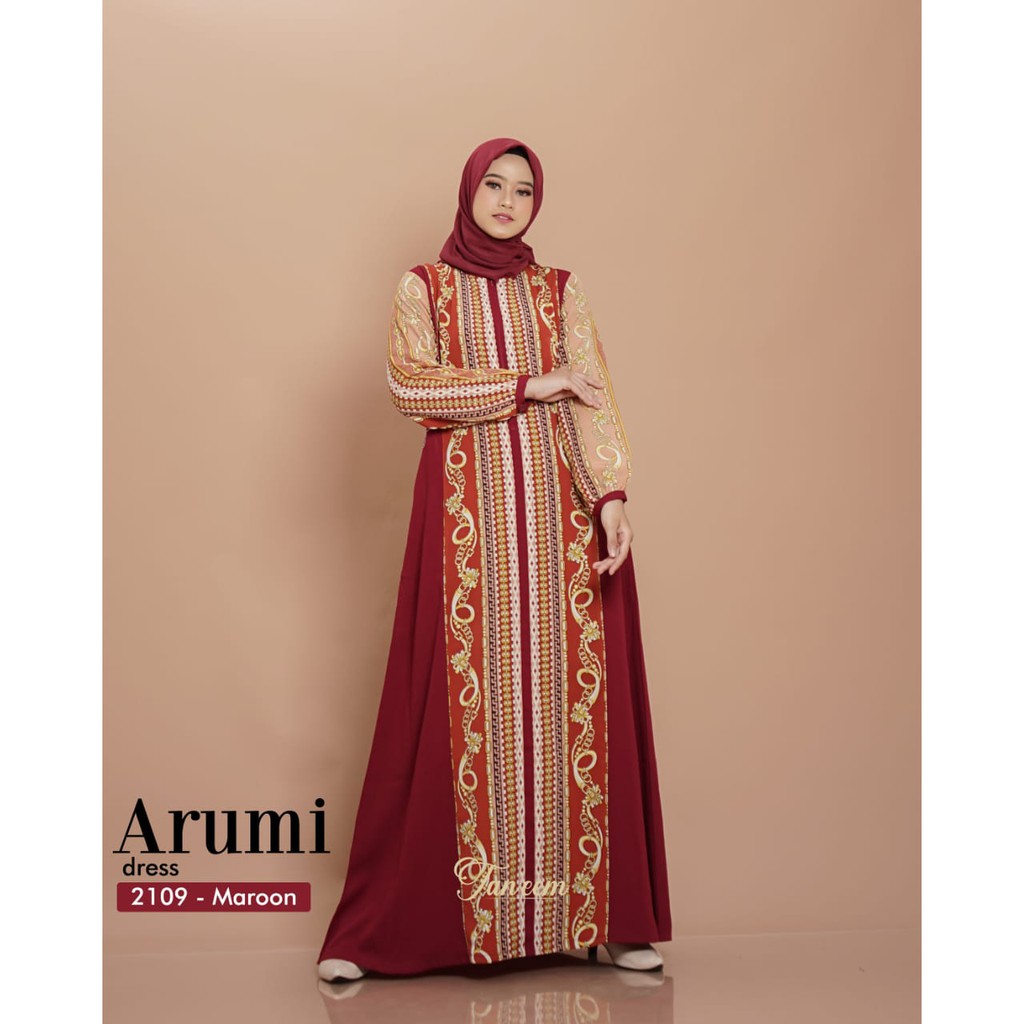 Gamis Arumi 2109 By Taneem Musim Dress