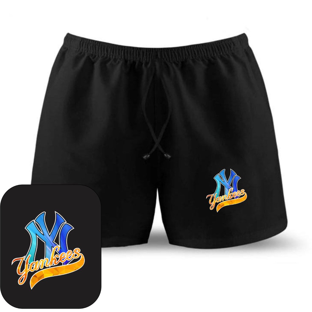 Zes colletion,celana pendek/santai NY YANKEES,bahan flecee halus,logo digital printing,bisa COD