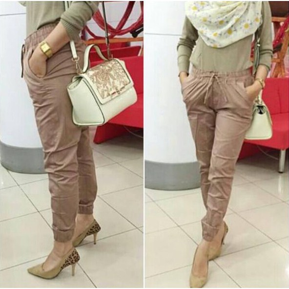  CELANA  JOGGER  KATUN STRETCH BY LAAMIA Shopee  Indonesia