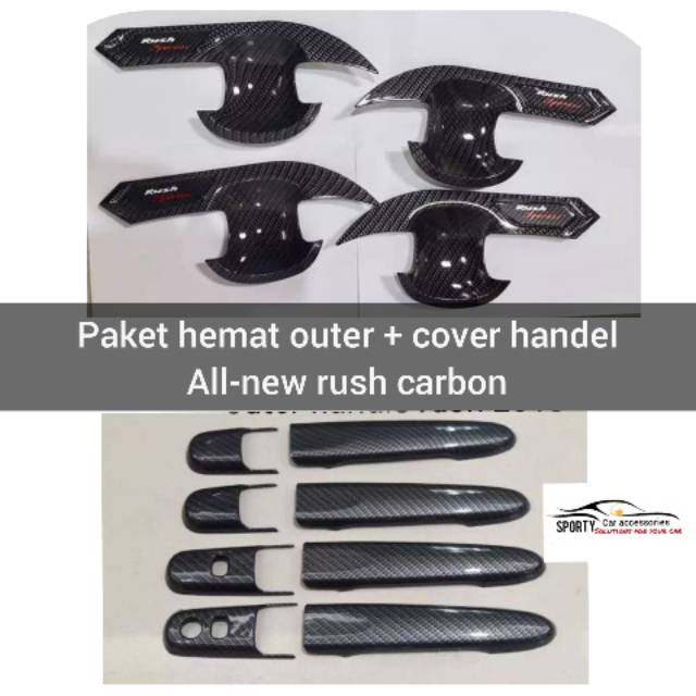 Outer dan cover handel allnew rush carbon glossy 5D