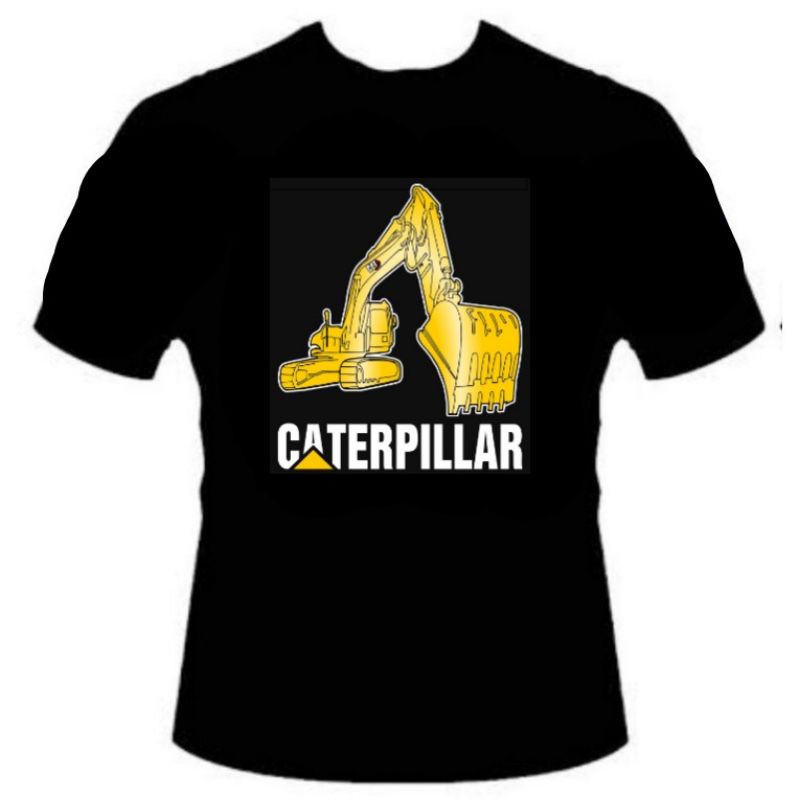 Kaos sablon excavator cat Caterpillar/ kaos alat berat