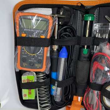 PAKET SOLDER LENGKAP Soldering Iron Tool Kit 110V 60W - 933 peralatan yang berkualitas dan lengkap untuk penyolderan peralatan elektronik Anda memperbaiki berbagai barang elektronik seperti komputer, laptop, smartphone, dan PCB alat elektronik lainnya