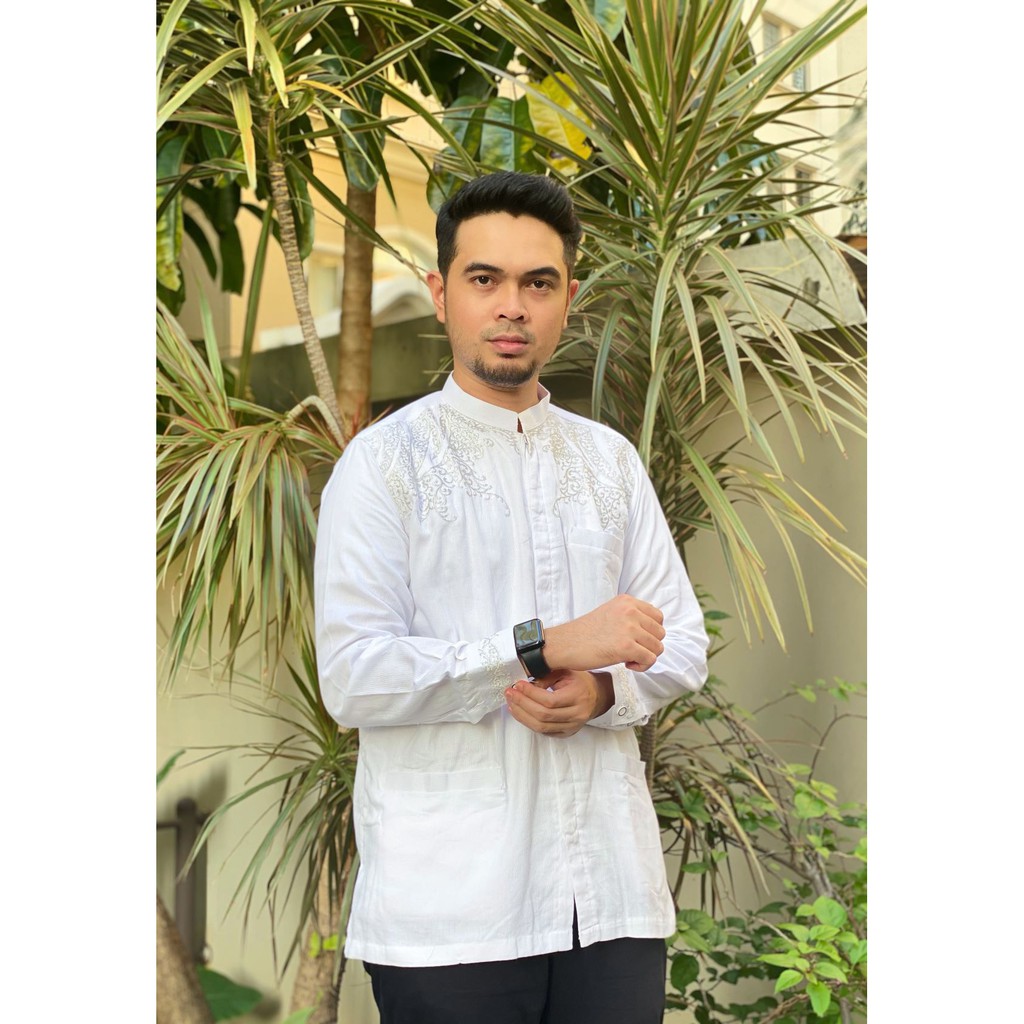 BAJU KOKO CORDOBA TARBIYAH MOSLEM WEAR BORDIR LENGAN MANSET