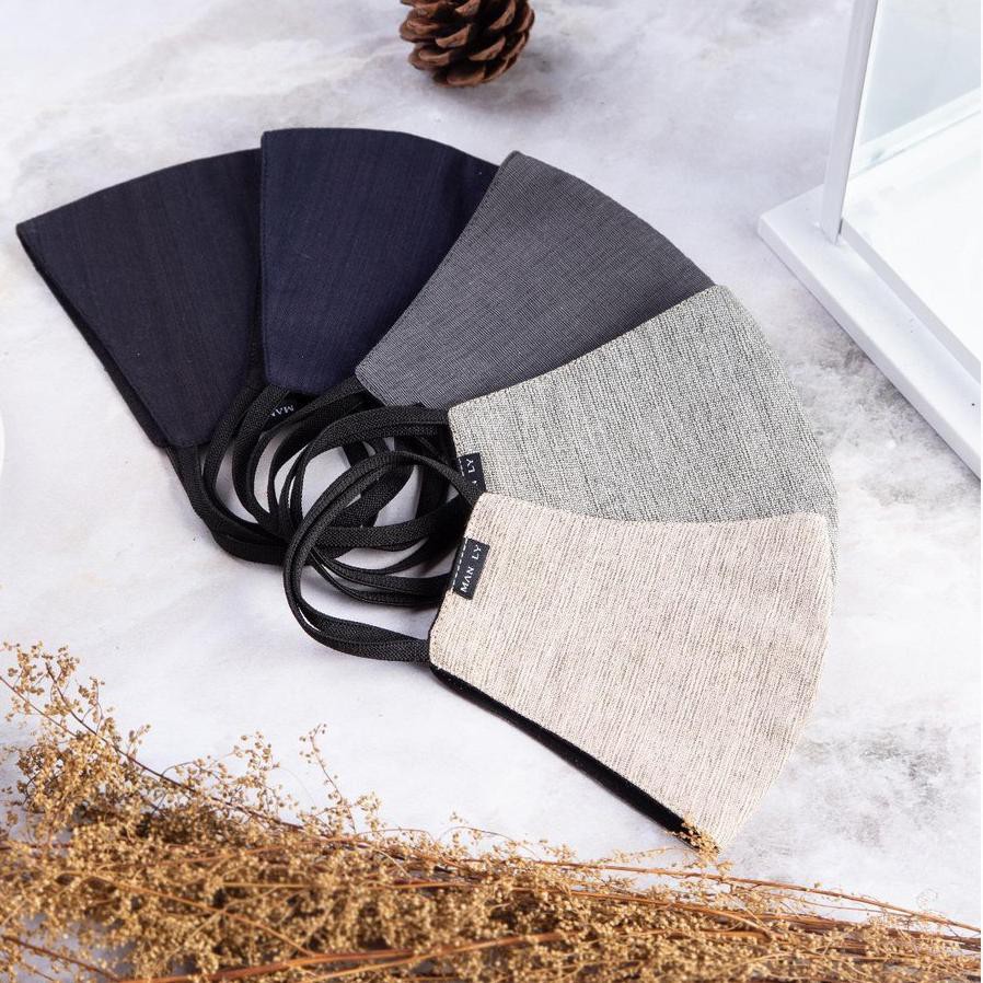 {Original} Masker kain MANLY ori 3 ply size S M L earloop / headloop. Bisa utk hijab. Bisa pilih war