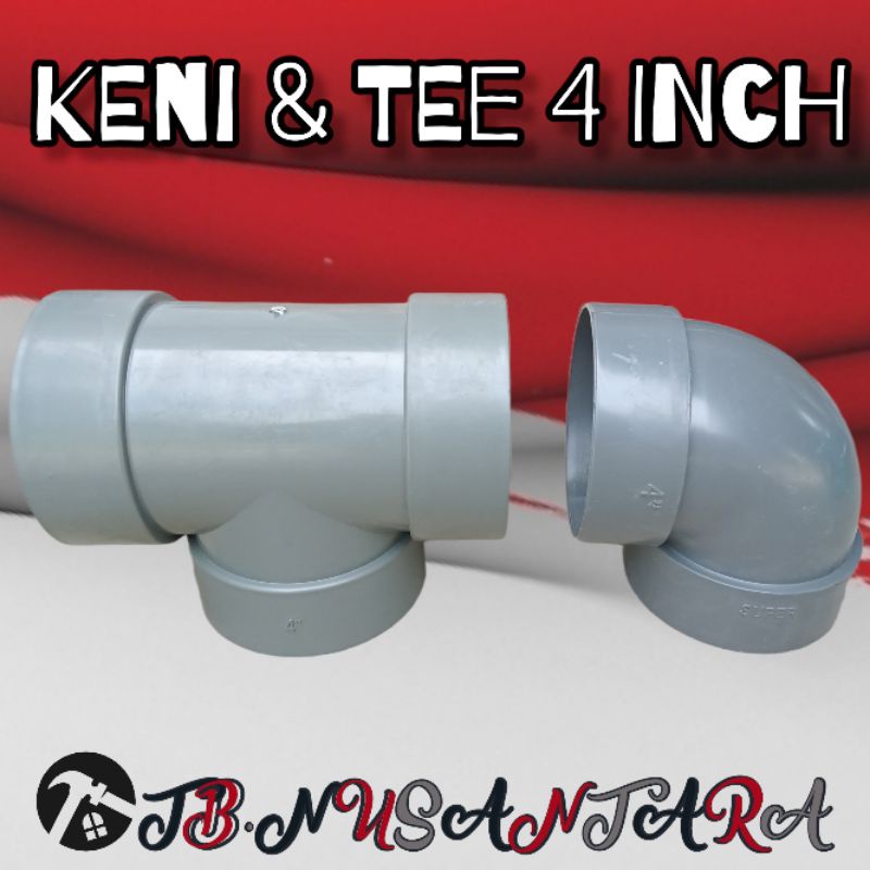 keni pipa pvc pipa air T tee pipa air 4 inch tebal