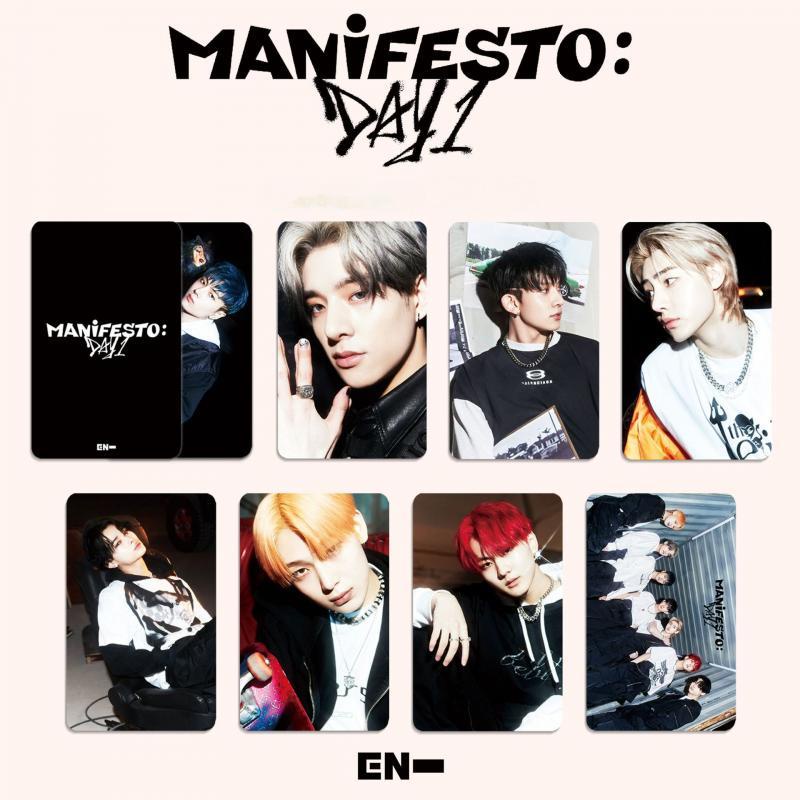 8pcs / Set Kartu Pos Album Kpop ENHYPEN MANIFESTO DAY 1 Ukuran Kecil